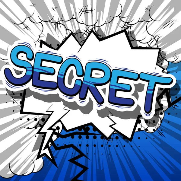Super Secret - Phrase im Comic-Stil. — Stockvektor