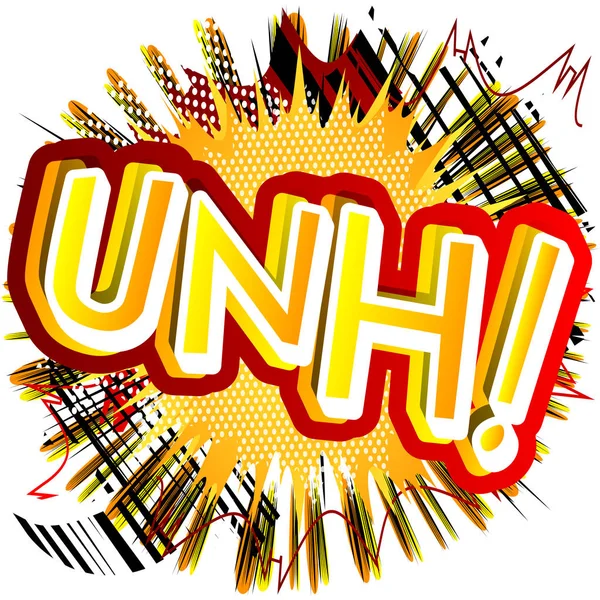 Unh! - Vector illustrated comic book style expression. — Stock Vector