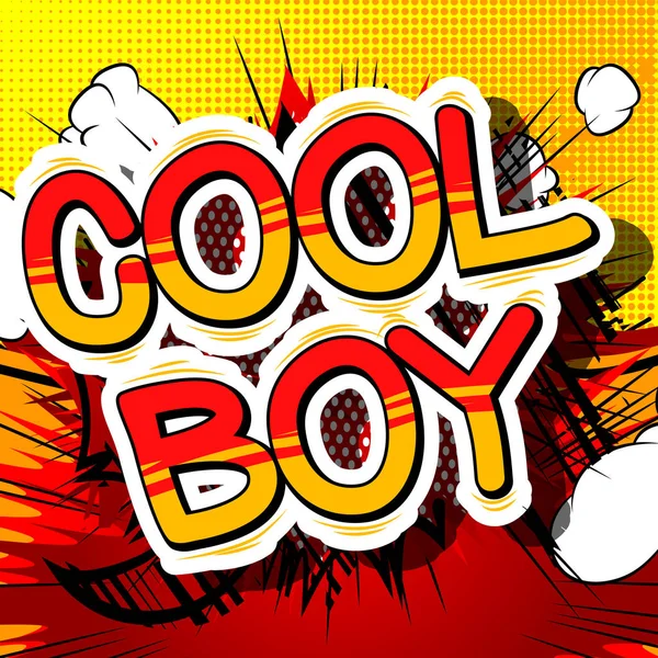 Cool Boy - Frase de estilo de cómic . — Vector de stock