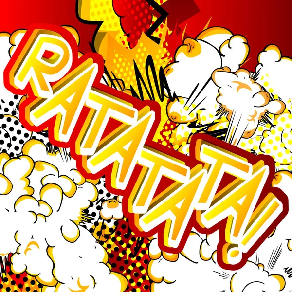 Ratatata ! - Expression vectorielle illustrée de style bande dessinée . — Image vectorielle