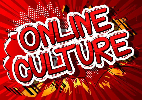 Cultura online - Frase stile fumetto . — Vettoriale Stock