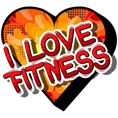 Ben aşk Fitness - çizgi roman tarzı ifade.