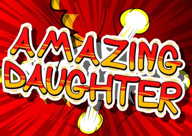 Şaşırtıcı kızı - çizgi roman tarzı ifade.