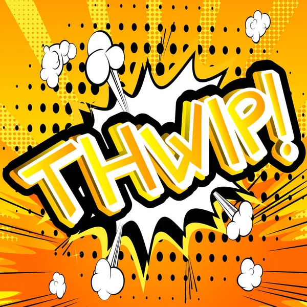Thwip! - Espressione in stile fumetto illustrata vettoriale . — Vettoriale Stock