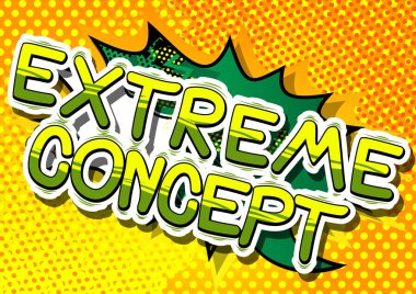 Aşırı kavramı - çizgi roman tarzı ifade.