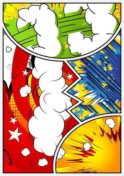 Çizgi roman sayfası şablonu.