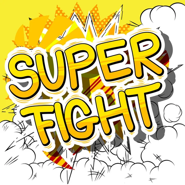 Super Fight - Comic book woord. — Stockvector