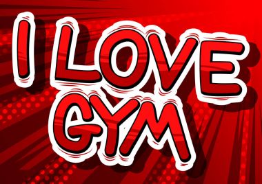 Ben aşk spor salonu - çizgi roman kelime.