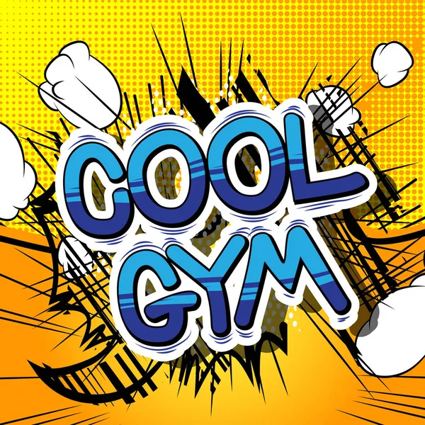 Cool Gym - Parola del fumetto . — Vettoriale Stock