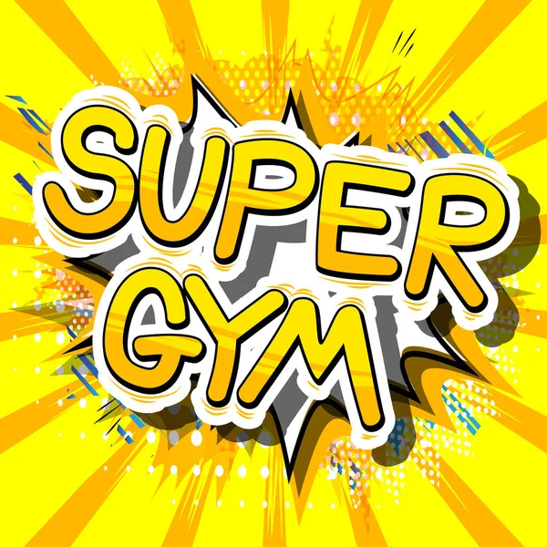 Super Gym - Comic palavra livro . — Vetor de Stock