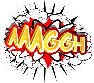 Aaaggh - vektör komik kitap tarzı ifade gösterilmektedir..