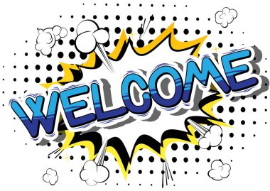 Hoşgeldiniz - çizgi roman kelime.