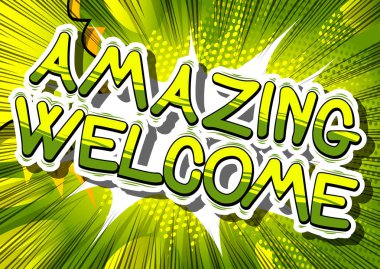 İnanılmaz hoş geldiniz - çizgi roman kelime.