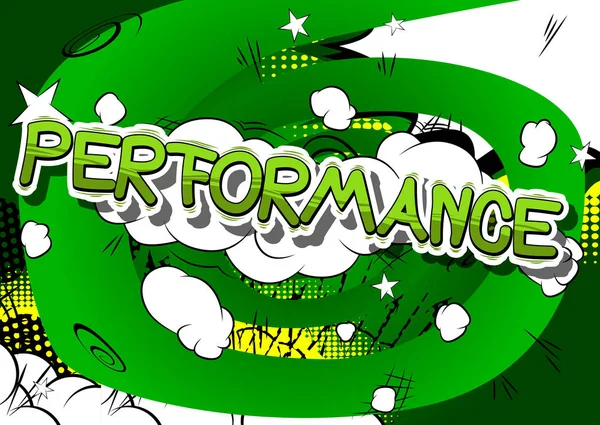 Performans - çizgi roman kelime.