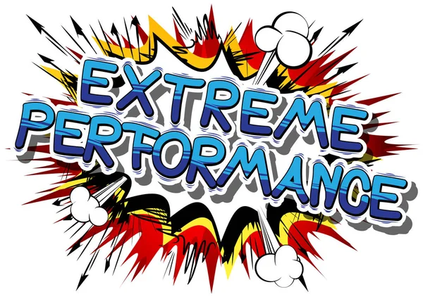 Aşırı performans - çizgi roman kelime.