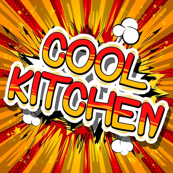 Cool Kitchen - képregény szó. — Stock Vector