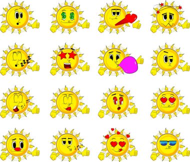 Çizgi film güneş işareti Yaşasın yapma.