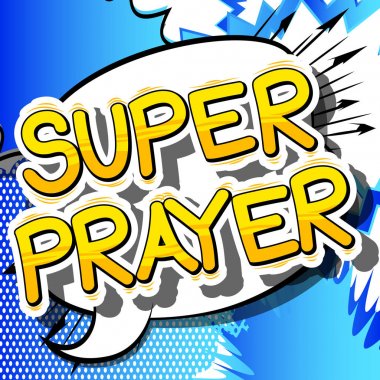 Süper dua - çizgi roman kelime.