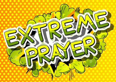 Aşırı dua - çizgi roman kelime.