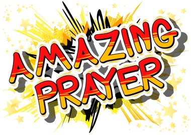 Şaşırtıcı dua - çizgi roman kelime.