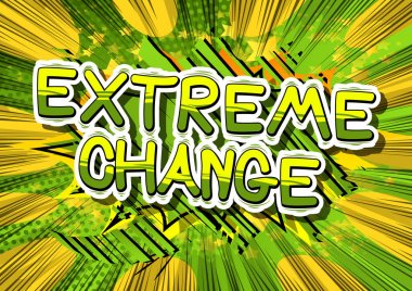 Aşırı değişikliği - çizgi roman kelime.