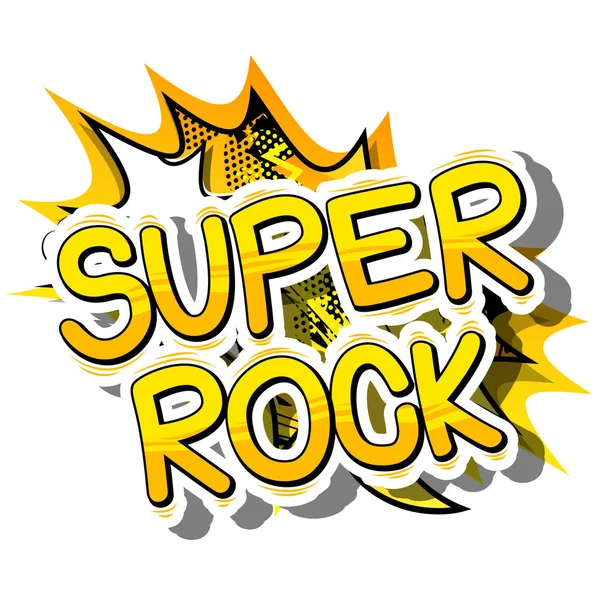 Super Rock - Comicwort. — Stockvektor