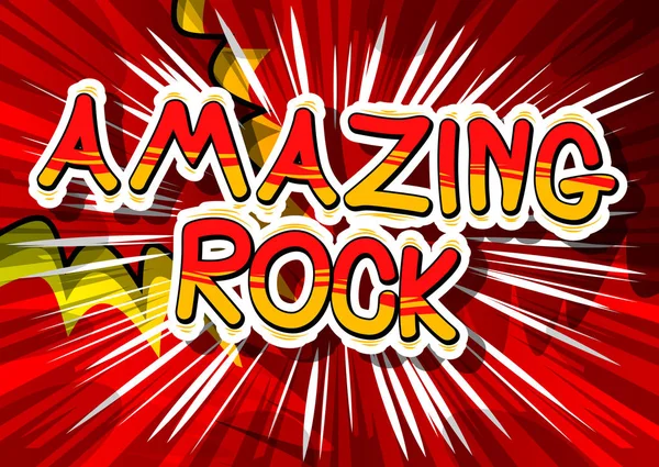 Amazing Rock - слово из комикса . — стоковый вектор