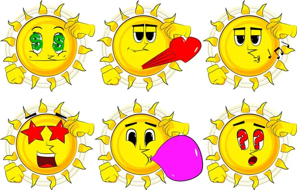 Karışık güneş çizgi film.