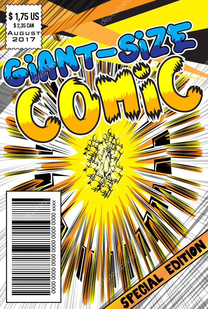 Editable comic book cover.