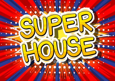 Süper ev - çizgi roman kelime.