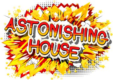Şaşırtıcı ev - çizgi roman kelime.