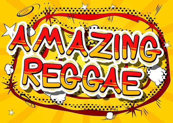 Csodálatos Reggae - képregény szó. — Stock Vector