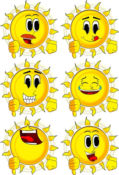 Sevmediğim el işaret gösteren çizgi film güneş.