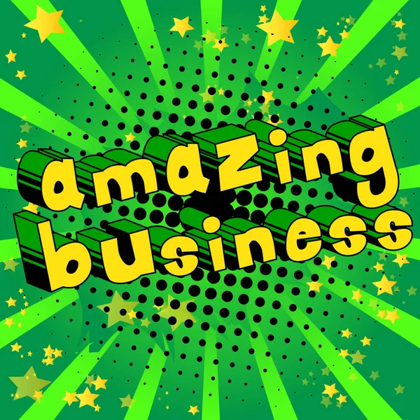 Verbazingwekkende Business - Comic book stijl word. — Stockvector