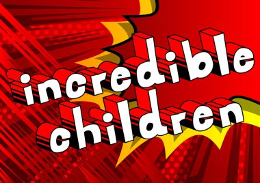 İnanılmaz çocuk - çizgi roman tarzı kelime.