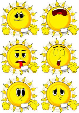 Kahve içme çizgi film güneş.