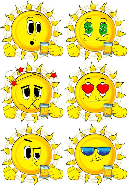 Bira içme çizgi film güneş.