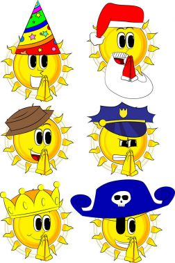 Eller dua ile çizgi film güneş.