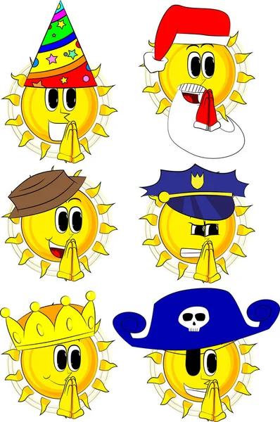 Eller dua ile çizgi film güneş.