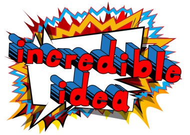 İnanılmaz bir fikir - çizgi roman tarzı ifade.