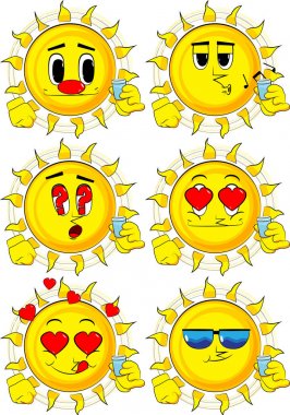 Konyak içmeye çizgi film güneş.