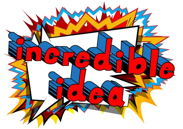 İnanılmaz bir fikir - çizgi roman tarzı ifade.