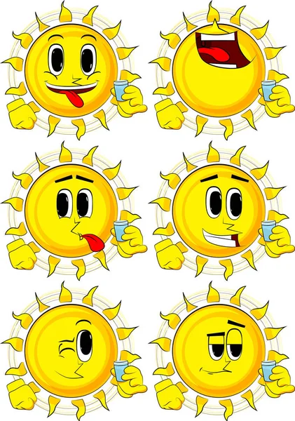 Konyak içmeye çizgi film güneş.