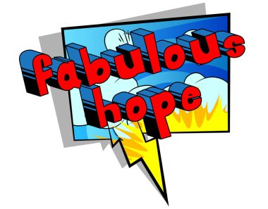 Muhteşem umut - çizgi roman tarzı kelime.