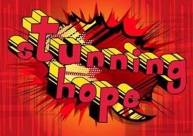 Çarpıcı umut - çizgi roman tarzı kelime.