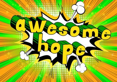 Korku veren umut - çizgi roman tarzı kelime.