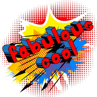 İnanılmaz Cool - arka plan üzerinde çizgi roman tarzı kelime.