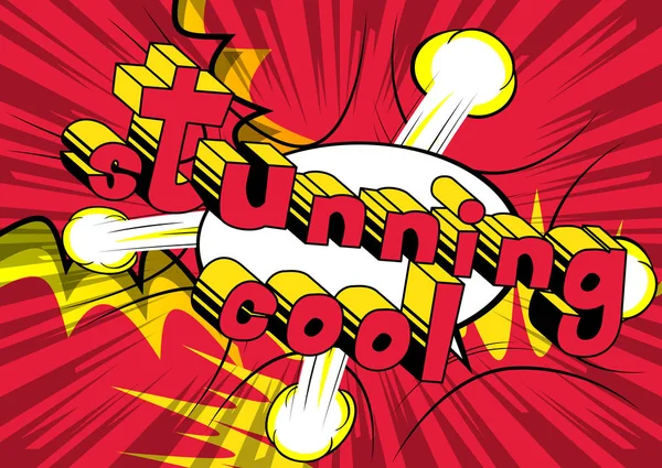 Çarpıcı Cool - arka plan üzerinde çizgi roman tarzı kelime.