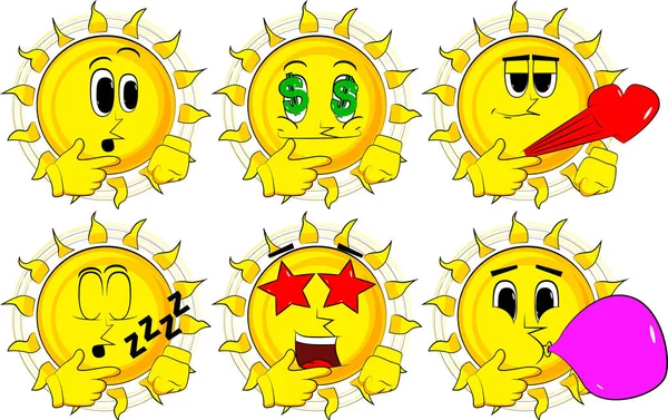 Çizgi film güneş düşünme ya da onun sol tarafına işaret.