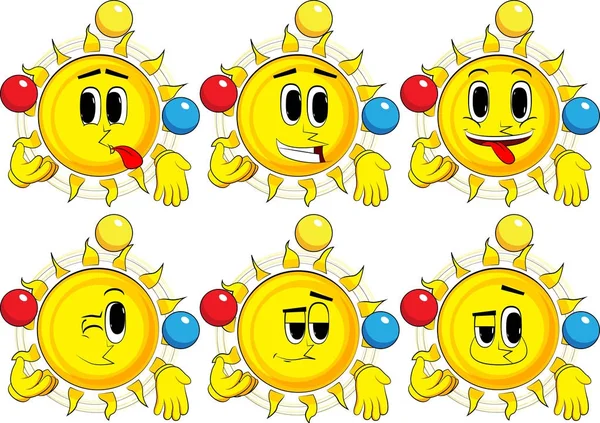 Kreslený slunce žonglér. — Stockový vektor
